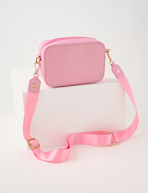 Mac & Ellie Glitter Cross Body Bag, Baby Pink product photo