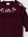 Teeny Weeny Swan Song Knit Flower Dress, Cherry product photo View 02 S