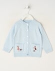Teeny Weeny Swan Song Crew Knit Fairy Cardigan, Blue product photo