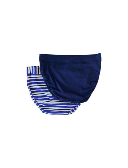 Jockey Woman Comfort Classic Cotton Bikini Brief, 2-Pack, Stripe & Sapphire product photo View 02 L
