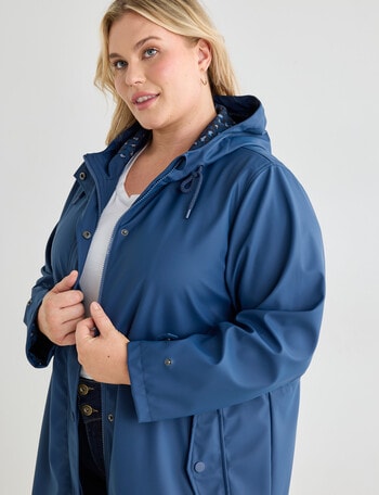 Studio Curve Longline Shower Resistant Jacket, Dusk product photo