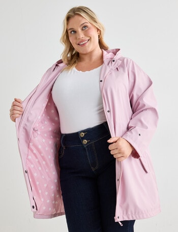 Studio Curve Longline Shower Resistant Jacket, Blush product photo