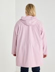 Studio Curve Longline Shower Resistant Jacket, Blush product photo View 02 S