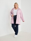Studio Curve Longline Shower Resistant Jacket, Blush product photo View 03 S