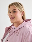 Studio Curve Longline Shower Resistant Jacket, Blush product photo View 06 S
