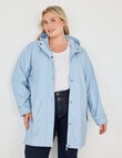 Studio Curve Longline Shower Resistant Jacket, Light Blue product photo