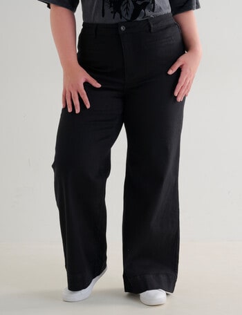 Denim Republic Curve Welt Pocket Jean, Black product photo