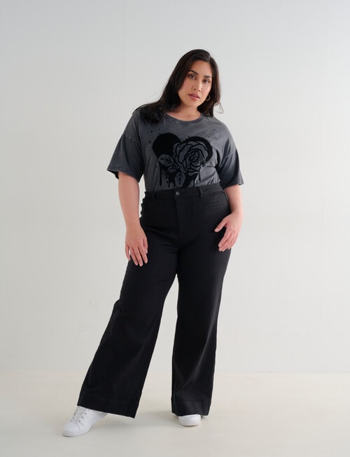 Denim Republic Curve Welt Pocket Jean, Black product photo View 03 L