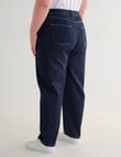 Denim Republic Curve Barrel Leg Jean, Rinse Wash product photo View 02 S
