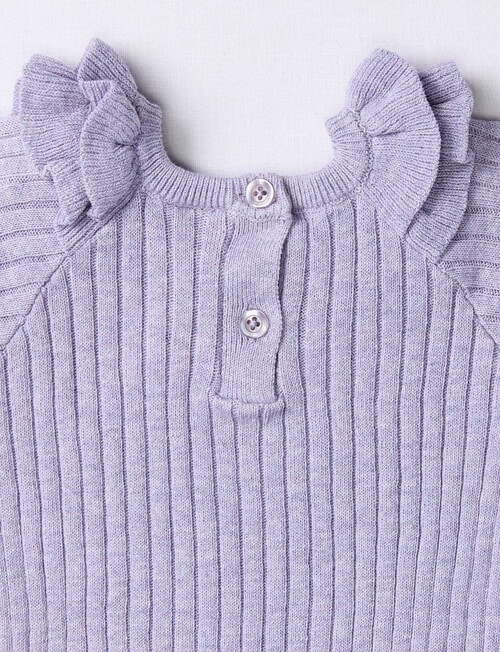 Teeny Weeny Swan Song Knit Top & Pant, 2-Piece Set, Lilac product photo View 02 L