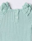 Teeny Weeny Swan Song Knit Top & Pant, 2-Piece Set, Green product photo View 02 S