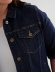 Denim Republic Curve Denim Jacket, Rinse Wash product photo View 05 S