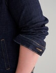 Denim Republic Curve Denim Jacket, Rinse Wash product photo View 06 S