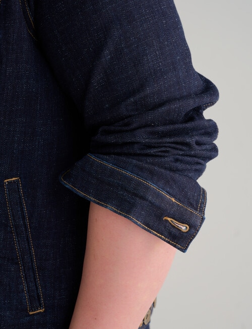 Denim Republic Curve Denim Jacket, Rinse Wash product photo View 06 L