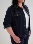 Denim Republic Curve Denim Jacket, Rinse Wash product photo View 07 S