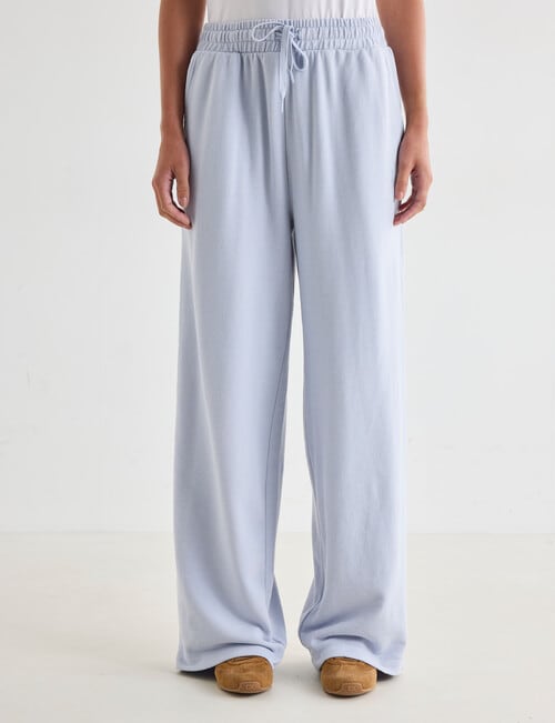Zest Lounge Loop Back Wide Leg Pant, Grey Dawn product photo View 03 L
