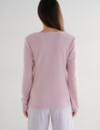 Whistle Sleep Henley, Soft Pink product photo View 02 S