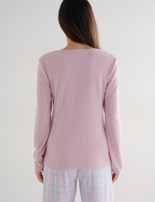 Whistle Sleep Henley, Soft Pink product photo View 02 L