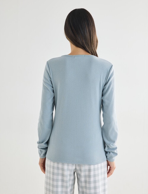 Whistle Sleep Henley Top, Mint product photo View 02 L