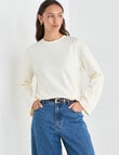 Mineral Alba Long Sleeve Tee, Ivory product photo