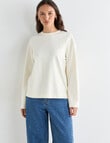 Mineral Alba Long Sleeve Tee, Ivory product photo View 05 S