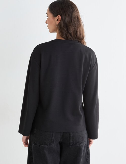 Mineral Alba Long Sleeve Tee, Black product photo View 02 L