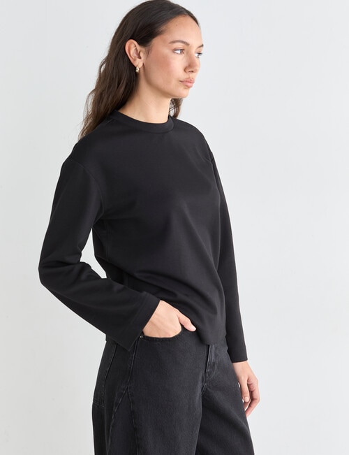 Mineral Alba Long Sleeve Tee, Black product photo View 05 L