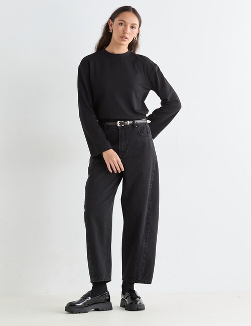 Mineral Alba Long Sleeve Tee, Black product photo View 06 L