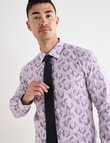 Laidlaw + Leeds Paisley Print Long Sleeve Shirt, Lilac product photo View 05 S