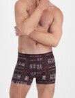 Jockey No Ride Up Cotton Print Trunk, Tartanesque Plum product photo