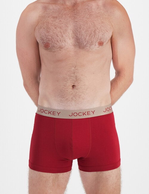 Jockey No Ride Up Cotton Stripe Trunk, 2-Pack, Ruby Spice product photo View 04 L
