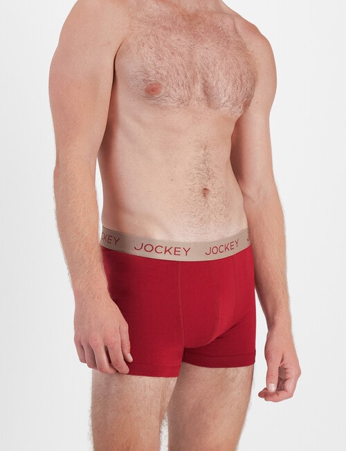 Jockey No Ride Up Cotton Stripe Trunk, 2-Pack, Ruby Spice product photo View 05 L