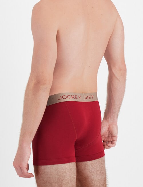 Jockey No Ride Up Cotton Stripe Trunk, 2-Pack, Ruby Spice product photo View 06 L