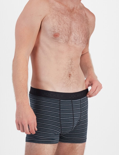 Jockey No Ride Up Cotton Stripe Trunk, 2-Pack, Eclipse Stripe, Twilight Moss product photo View 05 L