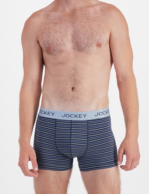 Jockey No Ride Up Cotton Stripe Trunk, 2-Pack, Eclipse Stripe & James Dean Navy product photo