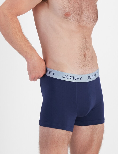Jockey No Ride Up Cotton Stripe Trunk, 2-Pack, Eclipse Stripe & James Dean Navy product photo View 05 L
