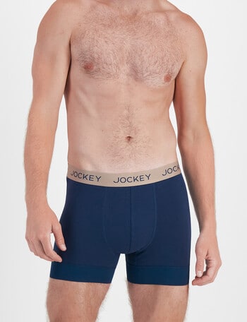 Jockey No Ride Up Cotton Grip Trunk, James Dean Navy product photo