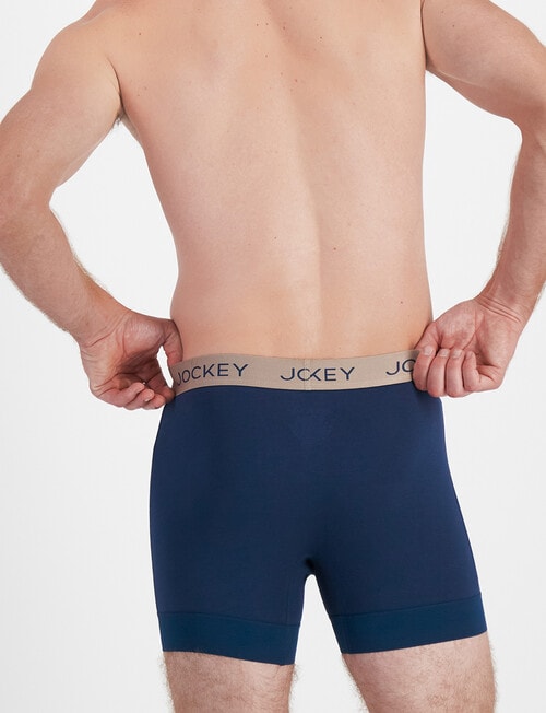Jockey No Ride Up Cotton Grip Trunk, James Dean Navy product photo View 03 L