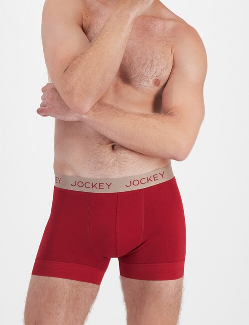 Jockey No Ride Up Cotton Grip Trunk, Ruby Spice product photo