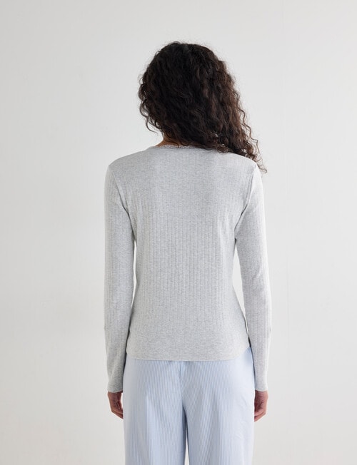 Zest Sleep Long Sleeve Top, Silver Marle product photo View 02 L