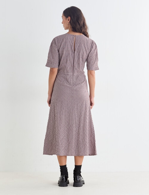Mineral Nelly Dress, Pomegranate Check product photo View 02 L
