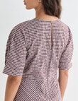 Mineral Nelly Dress, Pomegranate Check product photo View 06 S