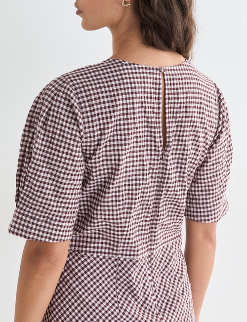 Mineral Nelly Dress, Pomegranate Check product photo View 06 L