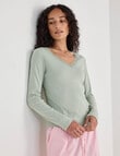Zest Sleep Long Sleeve Top, Pistachio product photo