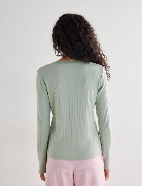 Zest Sleep Long Sleeve Top, Pistachio product photo View 02 L