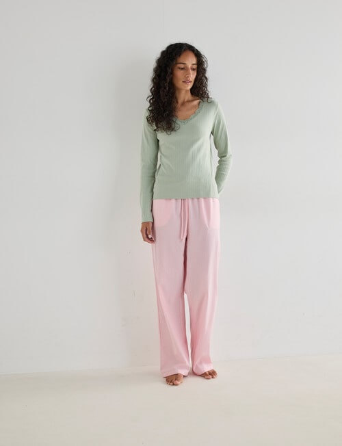 Zest Sleep Long Sleeve Top, Pistachio product photo View 03 L