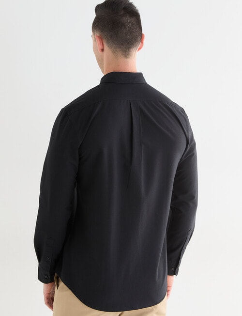 Laidlaw + Leeds Oxford Long Sleeve Shirt, Black product photo View 02 L
