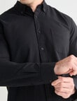 Laidlaw + Leeds Oxford Long Sleeve Shirt, Black product photo View 05 S