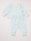 Teeny Weeny Sleep Whale Long-Sleeve PJ Sleep Set, 2-Piece, Blue product photo