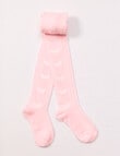 Simon De Winter Bow Jacquard Tights, Pink product photo